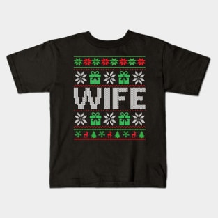 the wife ugly Christmas sweater Kids T-Shirt